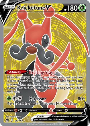 Kricketune V 142/163 - Battle Styles Holofoil - Premium Pokemon Single from Nintendo - Just $1.42! Shop now at Game Crave Tournament Store