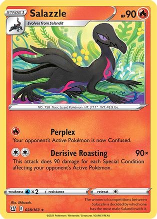 Salazzle 28/163 - Battle Styles - Premium Pokemon Single from Nintendo - Just $0.50! Shop now at Game Crave Tournament Store