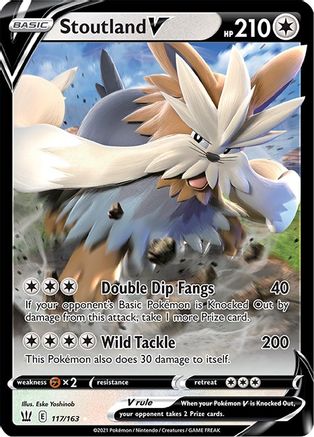 Stoutland V 117/163 - Battle Styles Holofoil - Premium Pokemon Single from Nintendo - Just $0.50! Shop now at Game Crave Tournament Store