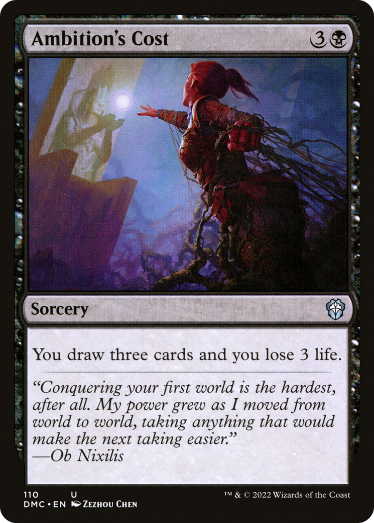Ambition's Cost (DMC-110) - Dominaria United Commander - Premium MTG Single from Wizards of the Coast - Just $0.25! Shop now at Game Crave Tournament Store