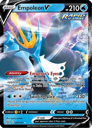 Empoleon V 40/163 - Battle Styles Holofoil - Premium Pokemon Single from Nintendo - Just $0.51! Shop now at Game Crave Tournament Store