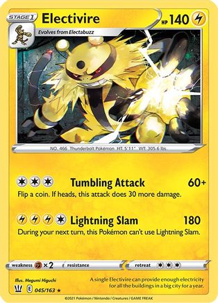 Electivire 45/163 - Battle Styles - Premium Pokemon Single from Nintendo - Just $0.50! Shop now at Game Crave Tournament Store