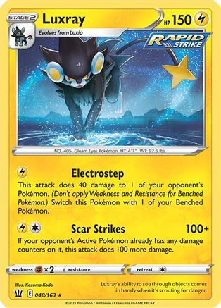 Luxray 48/163 - Battle Styles Holofoil - Premium Pokemon Single from Nintendo - Just $0.50! Shop now at Game Crave Tournament Store