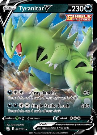 Tyranitar V 97/163 - Battle Styles Holofoil - Premium Pokemon Single from Nintendo - Just $0.50! Shop now at Game Crave Tournament Store