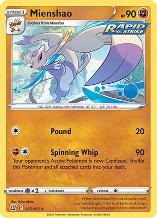 Mienshao 77/163 - Battle Styles - Premium Pokemon Single from Nintendo - Just $0.50! Shop now at Game Crave Tournament Store