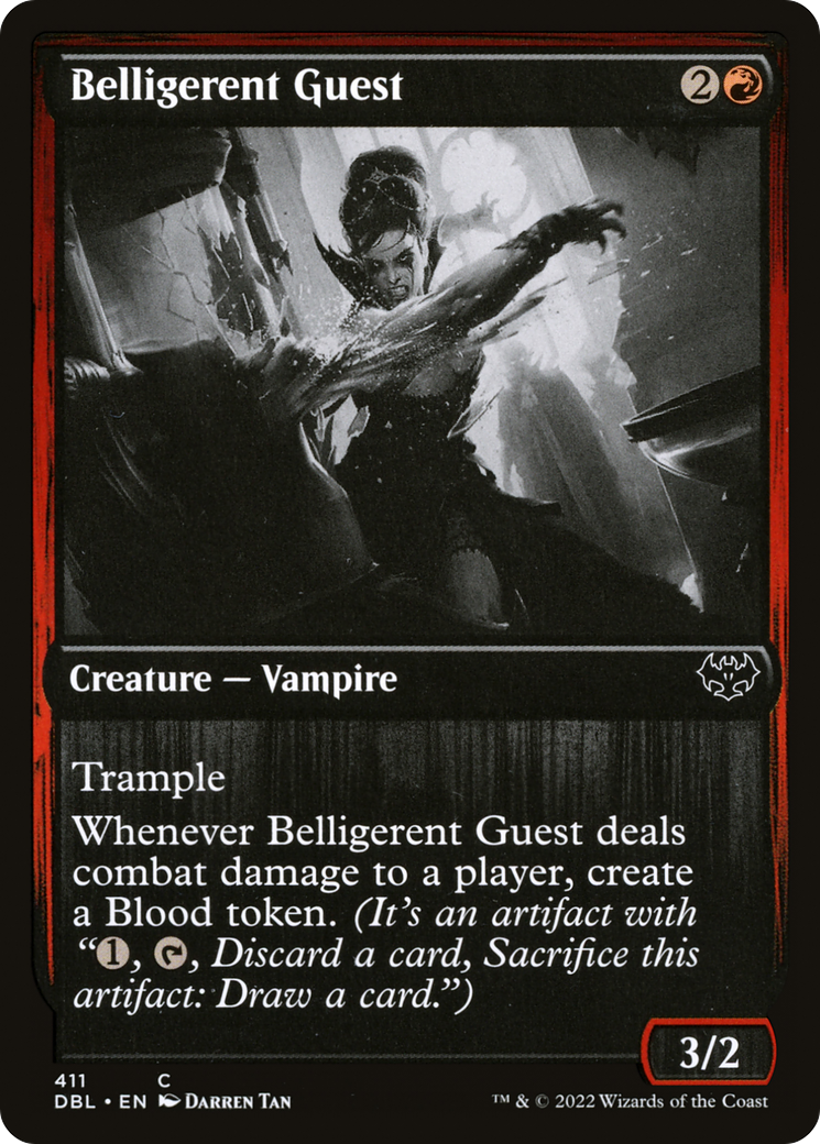 Belligerent Guest (DBL-411) - Innistrad: Double Feature Foil - Premium MTG Single from Wizards of the Coast - Just $0.08! Shop now at Game Crave Tournament Store