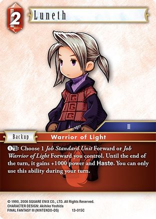 Luneth (OPUS XIII: CRYSTAL RADIANCE) Foil - Premium Final Fantasy Single from Opus XIII: Crystal Radiance - Just $2.76! Shop now at Game Crave Tournament Store