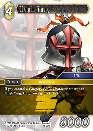 Hugh Yurg (OPUS XIII: CRYSTAL RADIANCE) Foil - Premium Final Fantasy Single from Opus XIII: Crystal Radiance - Just $0.25! Shop now at Game Crave Tournament Store