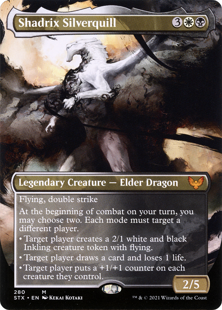 Shadrix Silverquill (STX-280) - Strixhaven: School of Mages (Borderless) Foil - Premium MTG Single from Wizards of the Coast - Just $17.66! Shop now at Game Crave Tournament Store
