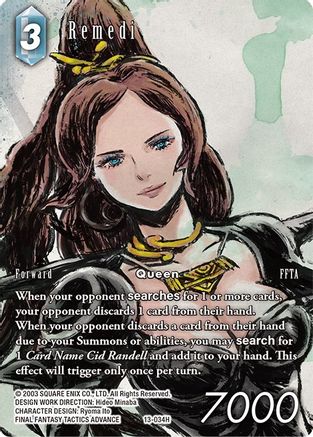 Remedi (Full Art) (OPUS XIII: CRYSTAL RADIANCE) Foil - Premium Final Fantasy Single from Opus XIII: Crystal Radiance - Just $31.56! Shop now at Game Crave Tournament Store