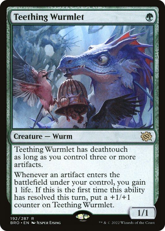 Teething Wurmlet (BRO-192) - The Brothers' War - Premium MTG Single from Wizards of the Coast - Just $0.08! Shop now at Game Crave Tournament Store