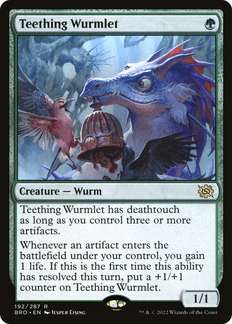 Teething Wurmlet (BRO-192) - The Brothers' War Foil - Premium MTG Single from Wizards of the Coast - Just $0.08! Shop now at Game Crave Tournament Store