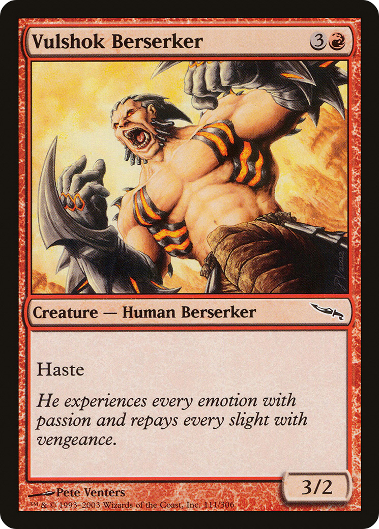 Vulshok Berserker (MRD-111) - Mirrodin - Premium MTG Single from Wizards of the Coast - Just $0.08! Shop now at Game Crave Tournament Store