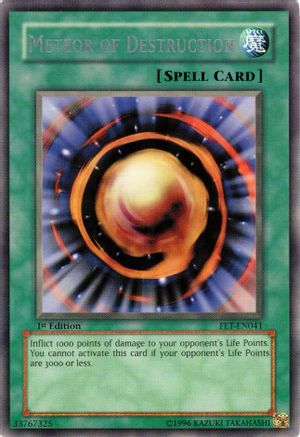Meteor of Destruction (FET-EN041) - Flaming Eternity Unlimited - Premium Yugioh Single from Konami - Just $0.58! Shop now at Game Crave Tournament Store