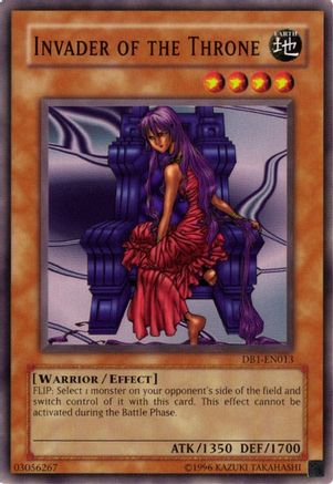 Invader of the Throne (DB1-EN013) - Dark Beginning 1 Unlimited - Premium Yugioh Single from Konami - Just $0.25! Shop now at Game Crave Tournament Store