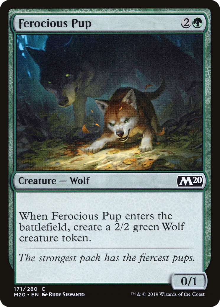 Ferocious Pup (M20-171) - Core Set 2020 Foil - Premium MTG Single from Wizards of the Coast - Just $0.54! Shop now at Game Crave Tournament Store