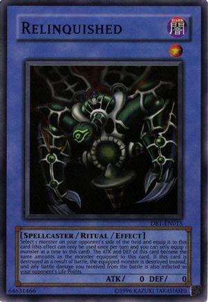 Relinquished (DB1-EN015) - Dark Beginning 1 Unlimited - Premium Yugioh Single from Konami - Just $2.92! Shop now at Game Crave Tournament Store