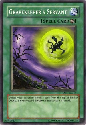 Gravekeeper's Servant (DB1-EN017) - Dark Beginning 1 Unlimited - Premium Yugioh Single from Konami - Just $0.38! Shop now at Game Crave Tournament Store