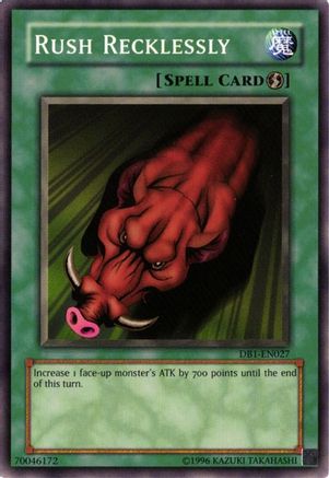 Rush Recklessly (DB1-EN027) - Dark Beginning 1 Unlimited - Premium Yugioh Single from Konami - Just $0.25! Shop now at Game Crave Tournament Store