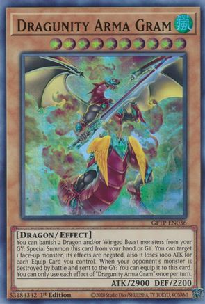 Dragunity Arma Gram (GFTP-EN036) - Ghosts From the Past 1st Edition - Premium Yugioh Single from Konami - Just $0.44! Shop now at Game Crave Tournament Store