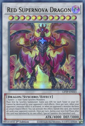 Red Supernova Dragon (GFTP-EN045) - Ghosts From the Past 1st Edition - Premium Yugioh Single from Konami - Just $1.87! Shop now at Game Crave Tournament Store