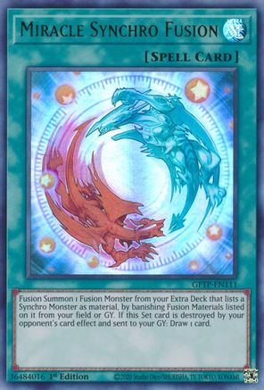Miracle Synchro Fusion (GFTP-EN111) - Ghosts From the Past 1st Edition - Premium Yugioh Single from Konami - Just $0.25! Shop now at Game Crave Tournament Store