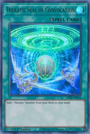Hieratic Seal of Convocation (GFTP-EN054) - Ghosts From the Past 1st Edition - Premium Yugioh Single from Konami - Just $0.25! Shop now at Game Crave Tournament Store