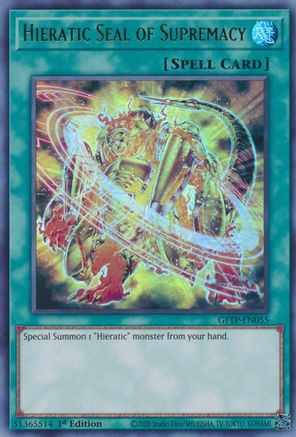 Hieratic Seal of Supremacy (GFTP-EN055) - Ghosts From the Past 1st Edition - Premium Yugioh Single from Konami - Just $0.25! Shop now at Game Crave Tournament Store