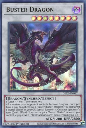 Buster Dragon (GFTP-EN097) - Ghosts From the Past 1st Edition - Premium Yugioh Single from Konami - Just $1! Shop now at Game Crave Tournament Store