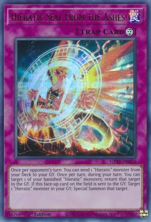 Hieratic Seal From the Ashes (GFTP-EN058) - Ghosts From the Past 1st Edition - Premium Yugioh Single from Konami - Just $0.25! Shop now at Game Crave Tournament Store