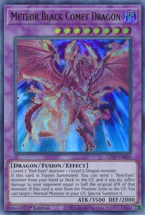 Meteor Black Comet Dragon (GFTP-EN096) - Ghosts From the Past 1st Edition - Premium Yugioh Single from Konami - Just $4.28! Shop now at Game Crave Tournament Store