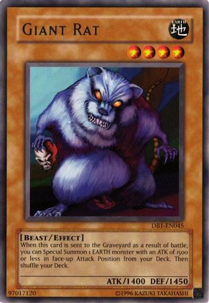 Giant Rat (DB1-EN045) - Dark Beginning 1 Unlimited - Premium Yugioh Single from Konami - Just $0.43! Shop now at Game Crave Tournament Store