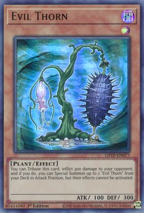 Evil Thorn (GFTP-EN077) - Ghosts From the Past 1st Edition - Premium Yugioh Single from Konami - Just $0.38! Shop now at Game Crave Tournament Store