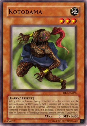 Kotodama (DB1-EN058) - Dark Beginning 1 Unlimited - Premium Yugioh Single from Konami - Just $0.24! Shop now at Game Crave Tournament Store