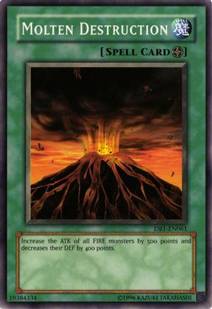 Molten Destruction (DB1-EN061) - Dark Beginning 1 Unlimited - Premium Yugioh Single from Konami - Just $0.08! Shop now at Game Crave Tournament Store