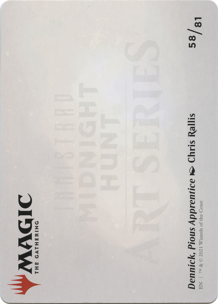 Dennick, Pious Apprentice // Dennick, Pious Apprentice (AMID-058) - Midnight Hunt Art Series (Borderless) - Premium MTG Single from Wizards of the Coast - Just $0! Shop now at Game Crave Tournament Store