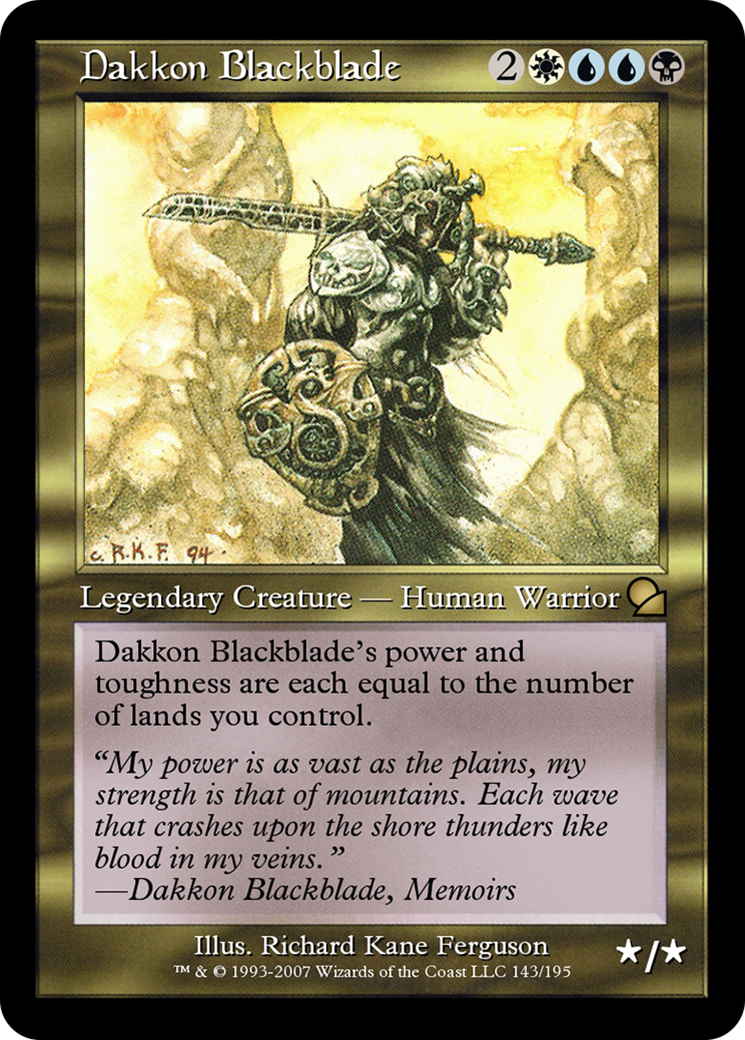 Dakkon Blackblade (ME1-143) - Masters Edition - Premium MTG Single from Wizards of the Coast - Just $0! Shop now at Game Crave Tournament Store