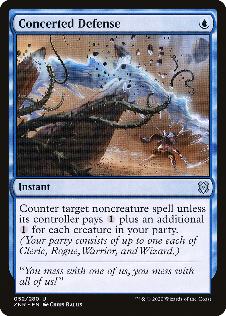 Concerted Defense (ZNR-052) - Zendikar Rising Foil - Premium MTG Single from Wizards of the Coast - Just $0.25! Shop now at Game Crave Tournament Store