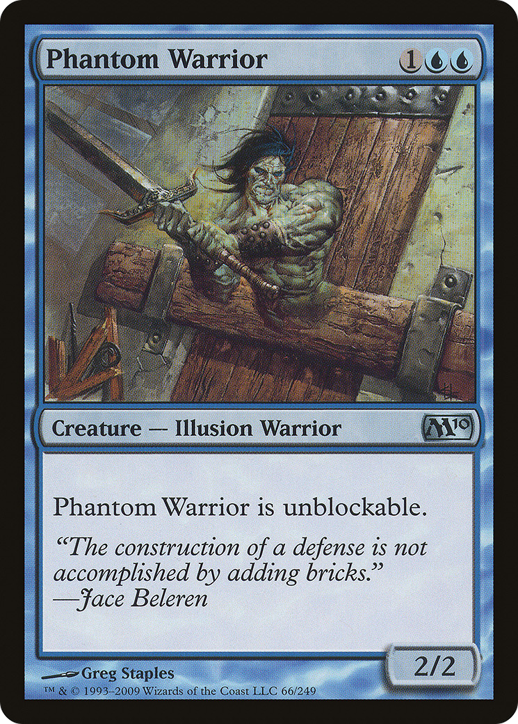 Phantom Warrior (M10-066) - Magic 2010 - Premium MTG Single from Wizards of the Coast - Just $0.25! Shop now at Game Crave Tournament Store