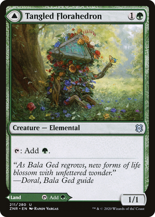 Tangled Florahedron // Tangled Vale (ZNR-211) - Zendikar Rising - Premium MTG Single from Wizards of the Coast - Just $0.21! Shop now at Game Crave Tournament Store