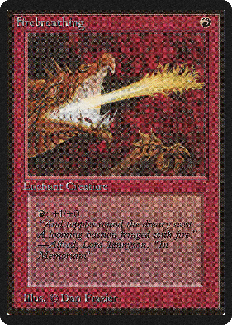 Firebreathing (LEB-151) - Limited Edition Beta - Premium MTG Single from Wizards of the Coast - Just $5.40! Shop now at Game Crave Tournament Store