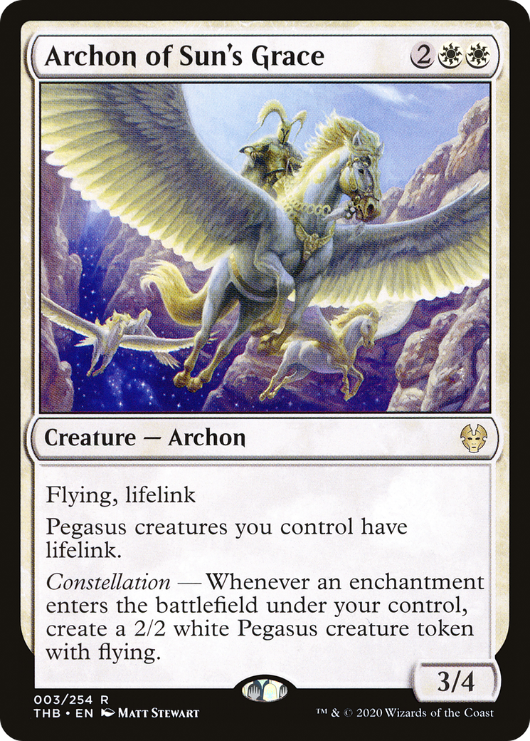 Archon of Sun's Grace (THB-003) - Theros Beyond Death - Premium MTG Single from Wizards of the Coast - Just $0.37! Shop now at Game Crave Tournament Store