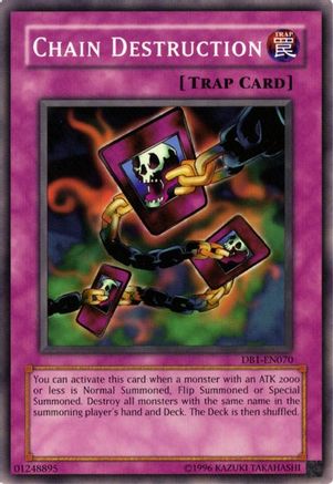 Chain Destruction (DB1-EN070) - Dark Beginning 1 Unlimited - Premium Yugioh Single from Konami - Just $0.30! Shop now at Game Crave Tournament Store