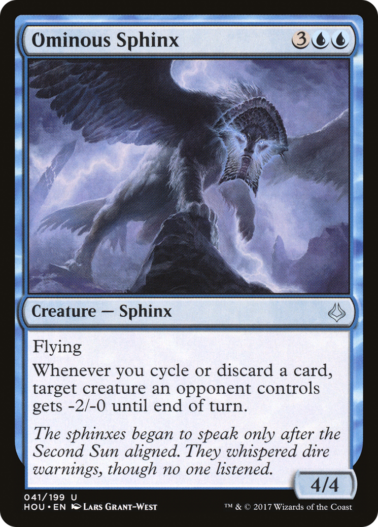Ominous Sphinx (HOU-041) - Hour of Devastation - Premium MTG Single from Wizards of the Coast - Just $0.25! Shop now at Game Crave Tournament Store
