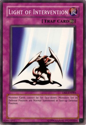 Light of Intervention (DB1-EN084) - Dark Beginning 1 Unlimited - Premium Yugioh Single from Konami - Just $0.25! Shop now at Game Crave Tournament Store