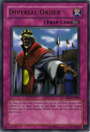 Imperial Order (DB1-EN086) - Dark Beginning 1 Unlimited - Premium Yugioh Single from Konami - Just $1.08! Shop now at Game Crave Tournament Store