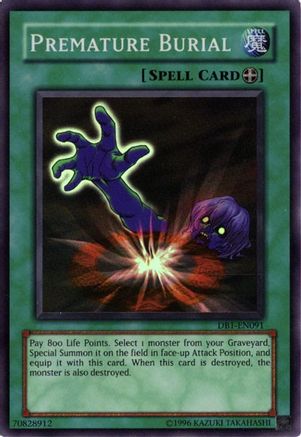 Premature Burial (DB1-EN091) - Dark Beginning 1 Unlimited - Premium Yugioh Single from Konami - Just $2.57! Shop now at Game Crave Tournament Store