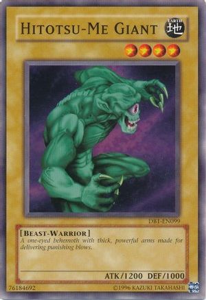 Hitotsu-Me Giant (DB1-EN099) - Dark Beginning 1 Unlimited - Premium Yugioh Single from Konami - Just $0.08! Shop now at Game Crave Tournament Store