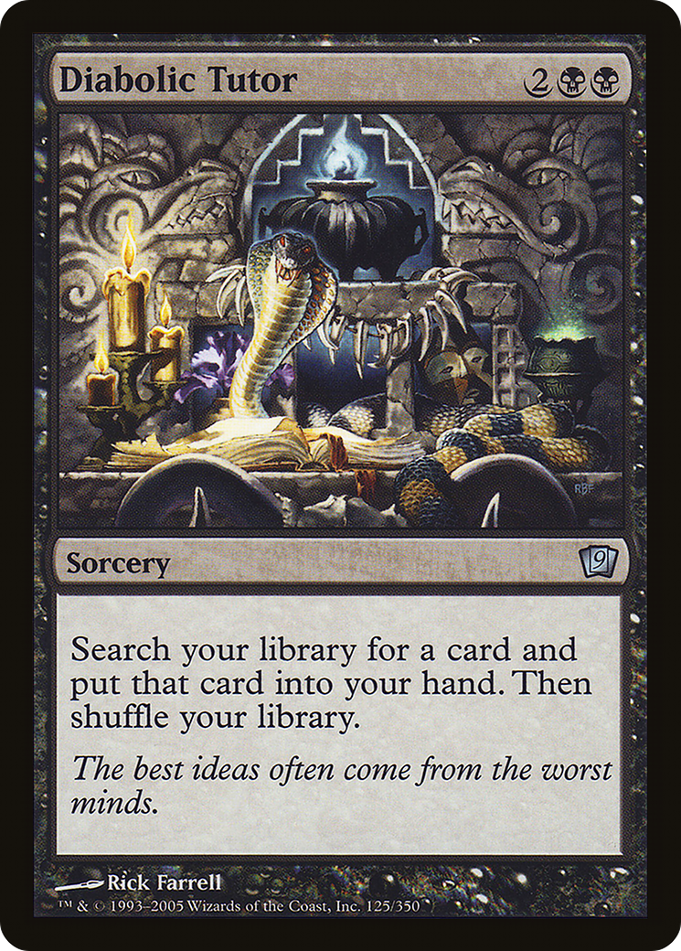 Diabolic Tutor (9ED-125★) - Ninth Edition Foil - Premium MTG Single from Wizards of the Coast - Just $3.48! Shop now at Game Crave Tournament Store