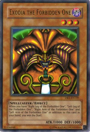 Exodia the Forbidden One (DB1-EN139) - Dark Beginning 1 Unlimited - Premium Yugioh Single from Konami - Just $9.99! Shop now at Game Crave Tournament Store